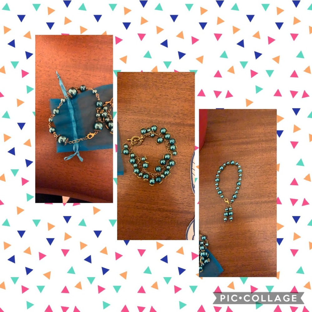 Beaded  Bracelets; handmade (set of three)